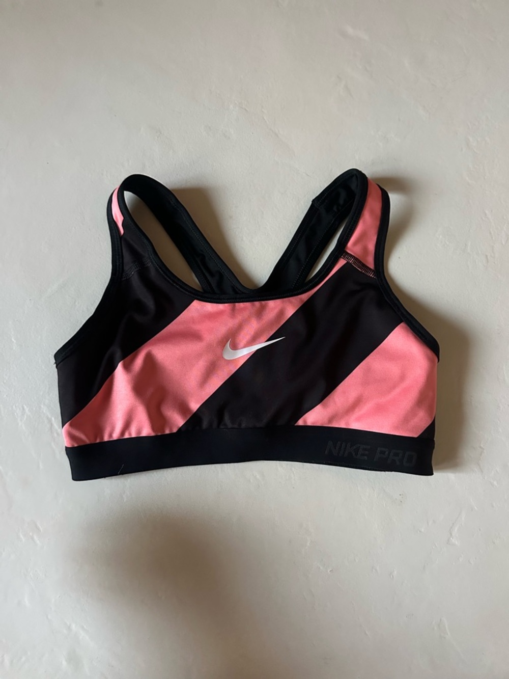 Nike Pro Colorblock Sports Bra - Pink & Black